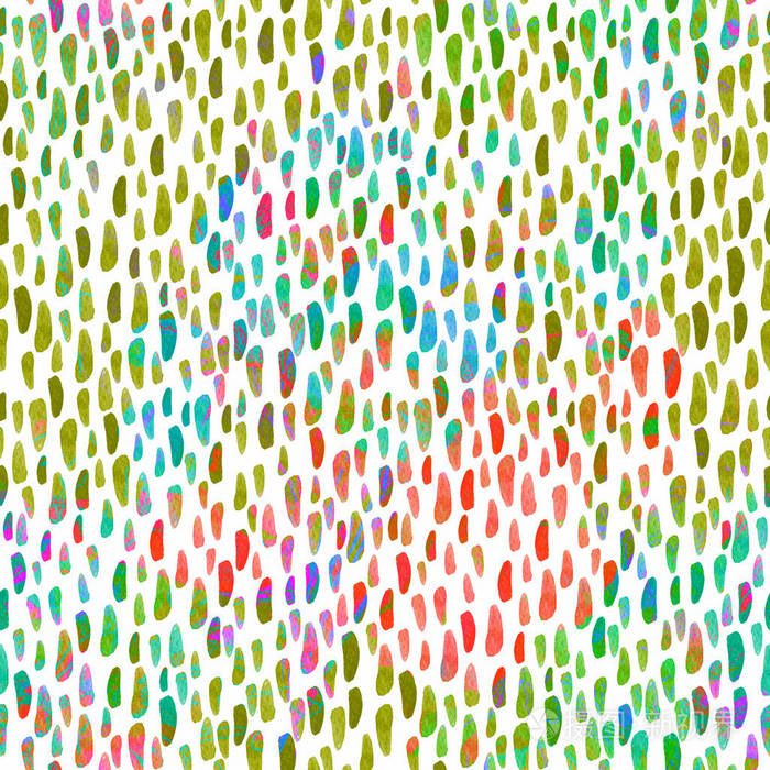 无缝图案水彩手工制作抽象水彩画的小斑点笔触