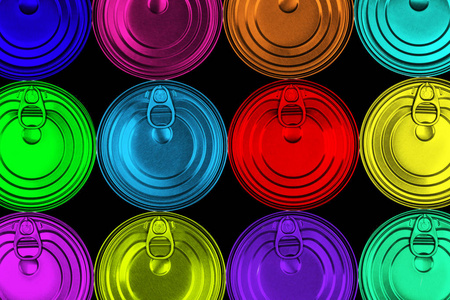 铝罐背景.罐头图案.铝制饮料罐.饮料罐.饮料包装用金属容器.照片