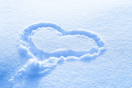 阳光清新的雪地纹理,带画心符号照片