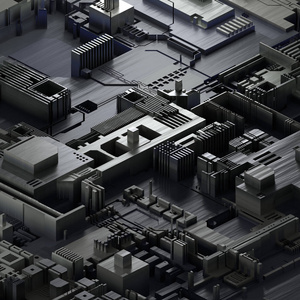 灰色技术背景.三维照片