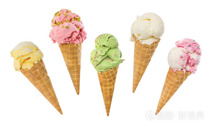 setoficecreaminwafflecone