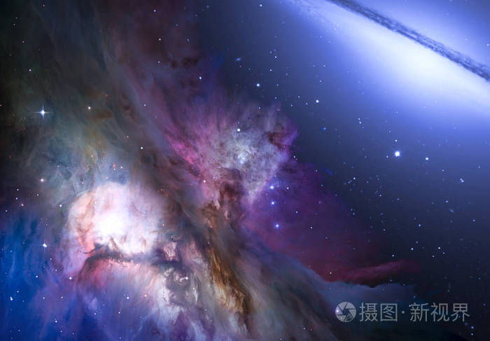 宇宙中的星云和星系抽象宇宙背景