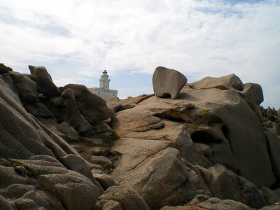 岩石 灯塔 峭壁 海滩 海滨 海洋 孤独的