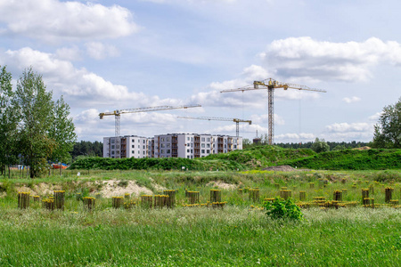 建筑学 建造 高的 项目 工作场所 技术 房子 网站 天空