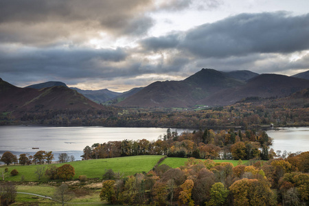 Majestic Autumn Fall landscape image of view from Castlehead in 