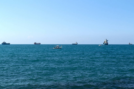 钓鱼 荡漾 放松 塞浦路斯 旅行 海景 地平线 海蓝宝石