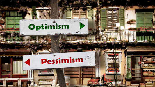 乐观主义与悲观主义图片