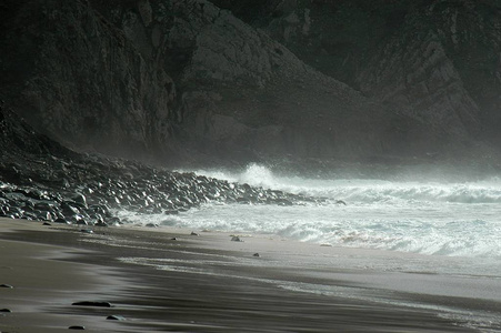 痛风 海洋 海岸 冲浪 波浪 海滩 海滨 岩石