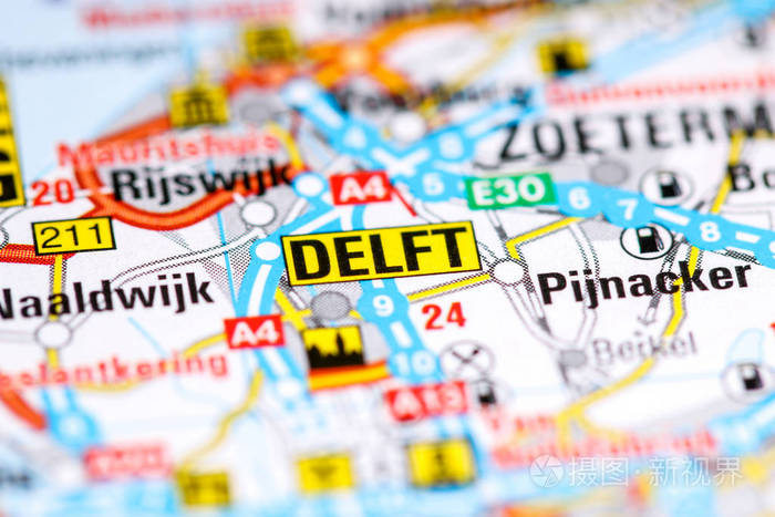 代尔夫特地图上的荷兰