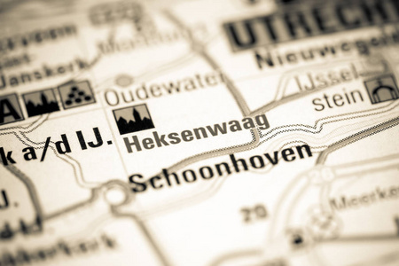 海森瓦格。地图上的荷兰