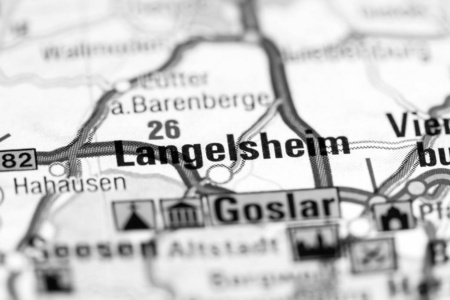 兰格尔斯海姆。地图上的德国