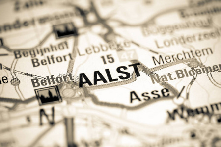 阿尔斯特。地图上的比利时