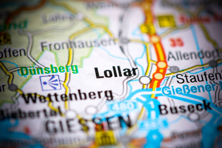 洛拉。地图上的德国