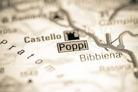 波比。地图上的意大利