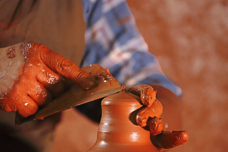 陶艺家 成型 陶器 艺术 工匠 工艺 文化 车间 爱好 制造业