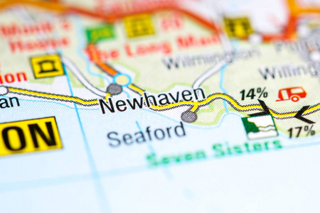 纽黑文.地图上的英国照片