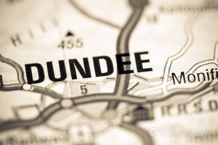 邓迪地图上的英国