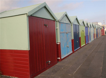 颜色 自然 风景 海滨 更衣室 布赖顿 旅行 英国 夏天