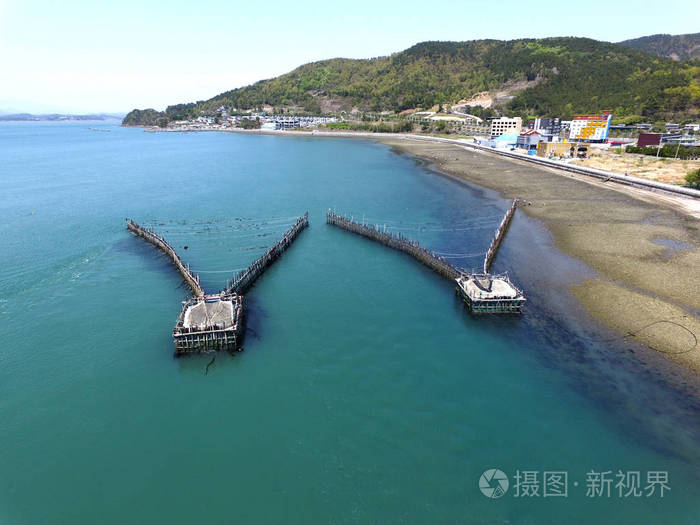 鸟瞰沙川海，沙川，庆南，韩国，亚洲