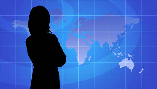 商业交易 工作 行星 地图集 商业 地图 世界 轮廓 女人