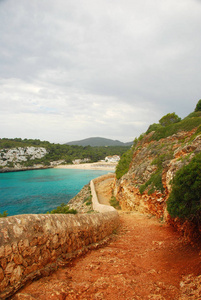海滩 夏天 马洛卡 岩石 马约卡 海岸 欧洲 颜色 西班牙
