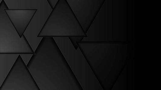 黑色科技三角形概念抽象背景照片