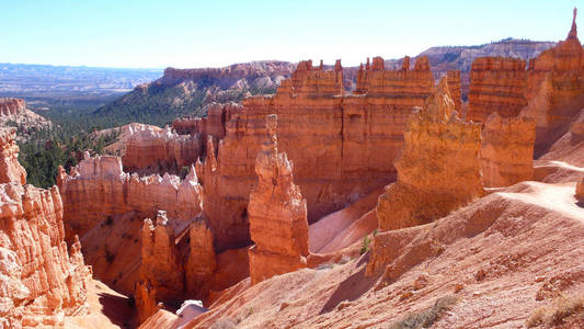 砂岩 布莱斯 风景 旅行 腐蚀 犹他州 美国 公园 岩石