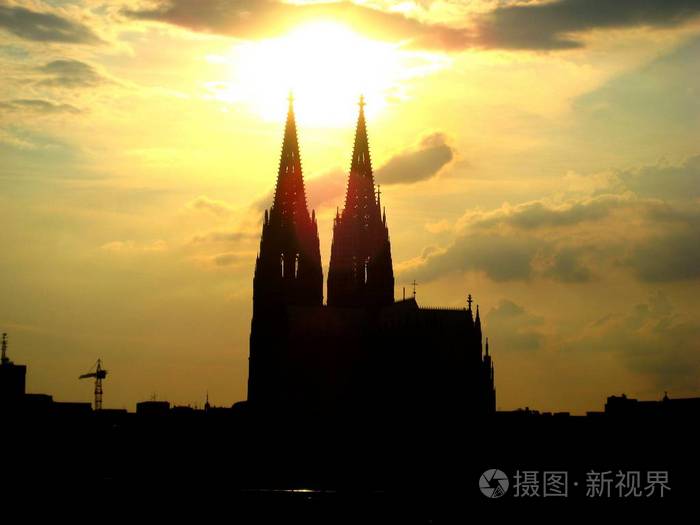 建筑学 欧洲 宗教 日落 太阳 风景 城市 教堂 天空 旅游业