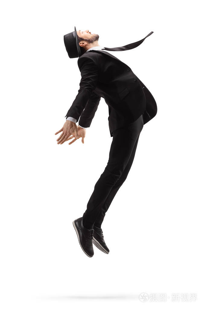 穿西装的男舞者在跳