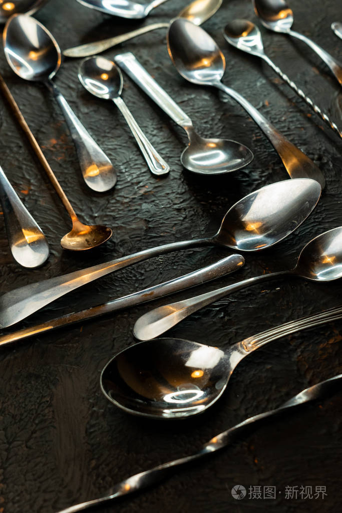 选择性聚焦汤匙和茶匙