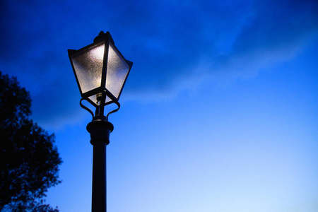 蓝天 复制空间 旅游业 旅行 照亮 傍晚 风景 自然 灯柱