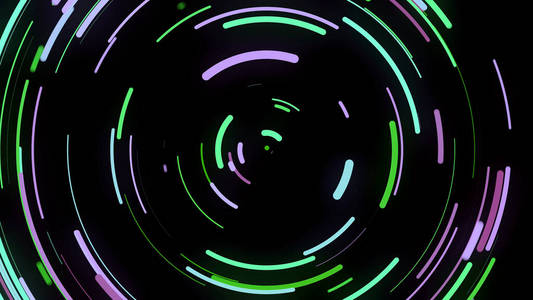 彩色旋转笔画的抽象动画.动画.