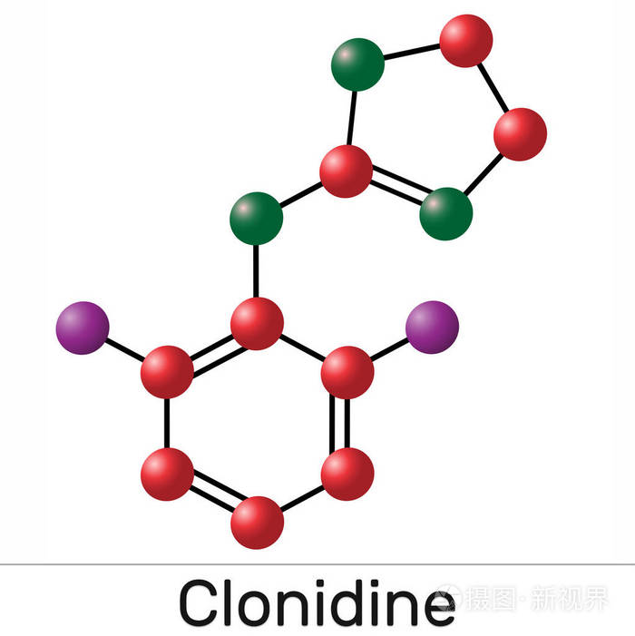 可乐定分子它对治疗高血压剧烈疼痛和多动症很有用