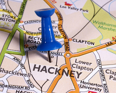 英国地图上的哈克尼