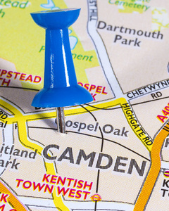 英国地图上的卡姆登图片