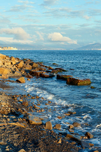 夏天 海湾 美女 地中海 欧洲 希腊 海洋 海岸线 风景