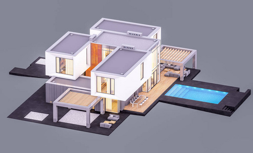 三维立体渲染楼盘图片