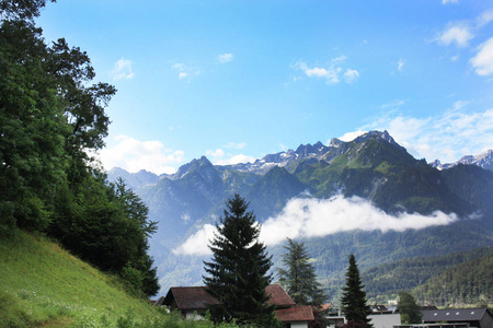 夏天 阿尔卑斯山 天空 奥地利阿尔卑斯山 岩石 旅游业 旅行