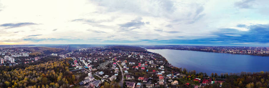 Beautifull aerial panoramic view from the drone to the gorgeous 