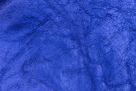 Blue leather background. Natural leather 