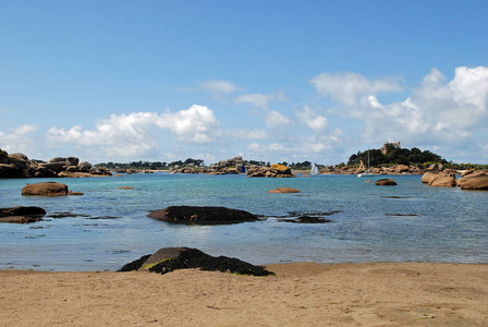 风景 天空 假期 布列塔尼 夏天 海岸 旅行 海湾 岩石