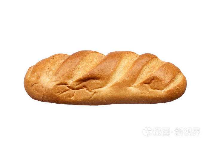 由白小麦粉制成的长方形烤面包