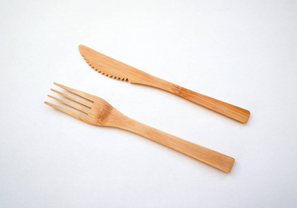 Wooden ecofriendly kitchen utensils, recyclable bamboo cutlery 