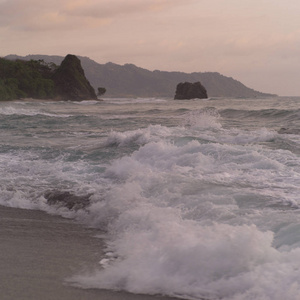 海滩 哥斯达黎加 海岸 海洋 波动 黄昏 海岸线 海景 海滨