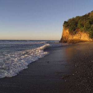 海滨 波动 波浪 哥斯达黎加 海岸 沿海 海景 海洋 萨马拉