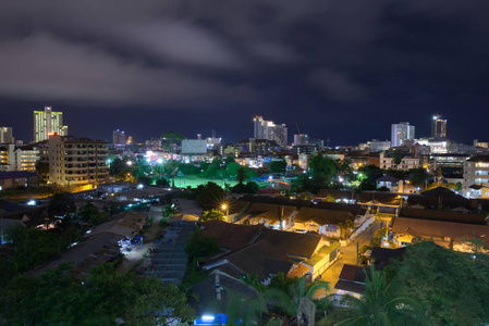 商业 曼谷 天际线 城市景观 风景 泰国 全景图 天线 芭堤雅