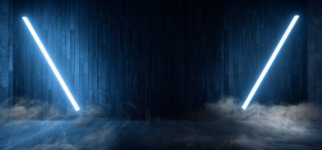 烟雾雾未来科幻蓝线潘通发光激光近地天体