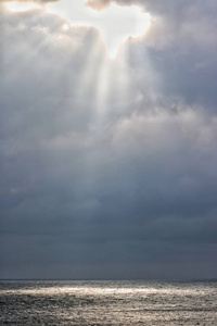 傍晚 夏天 闪耀 太阳 海滩 美丽的 风景 海景 天空 阳光