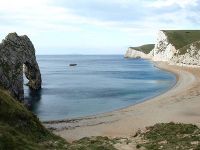 海滩 石灰石 海滨 海洋 岩石 海岸 英国