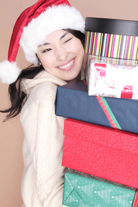 微笑 圣诞节 日本人 日本 女人 二十岁 冬天 礼物 男人